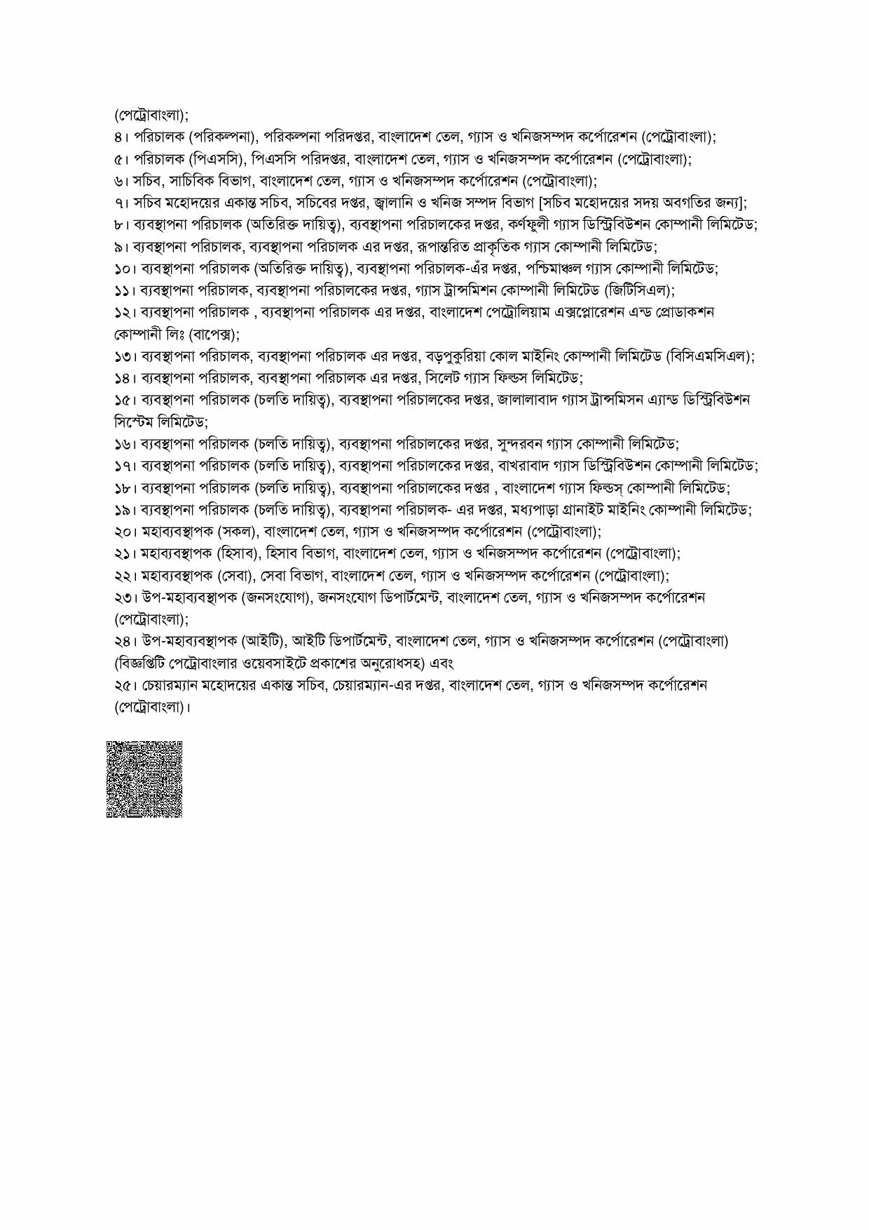 Petrobangla Written Exam Schedule